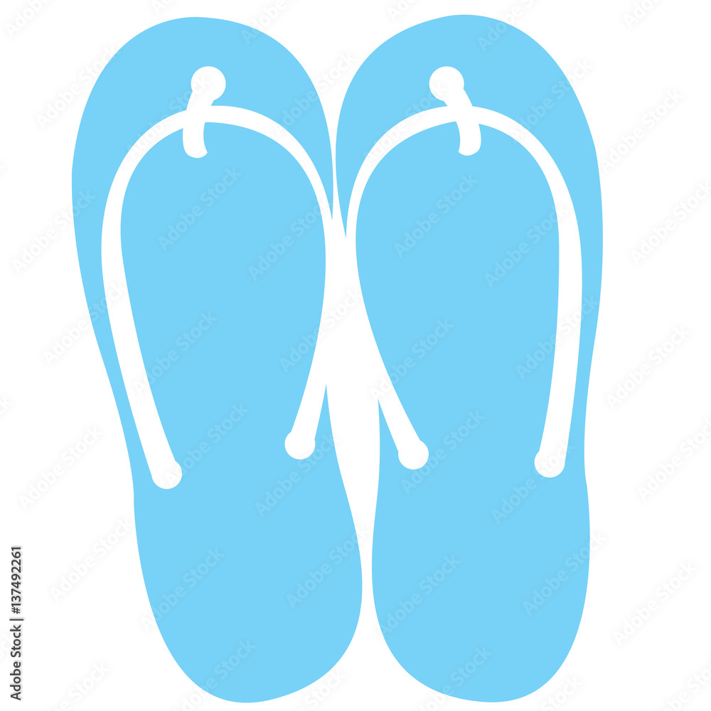 Isolated pair of sandals on a white background, Vector illustration Isolated pair of sandals on a white background, Vector illustration