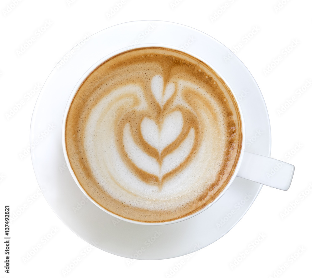 Top view of hot tea with sliced lemon isolated on white background, clipping path included Top view of hot tea with sliced lemon isolated on white background, clipping path included