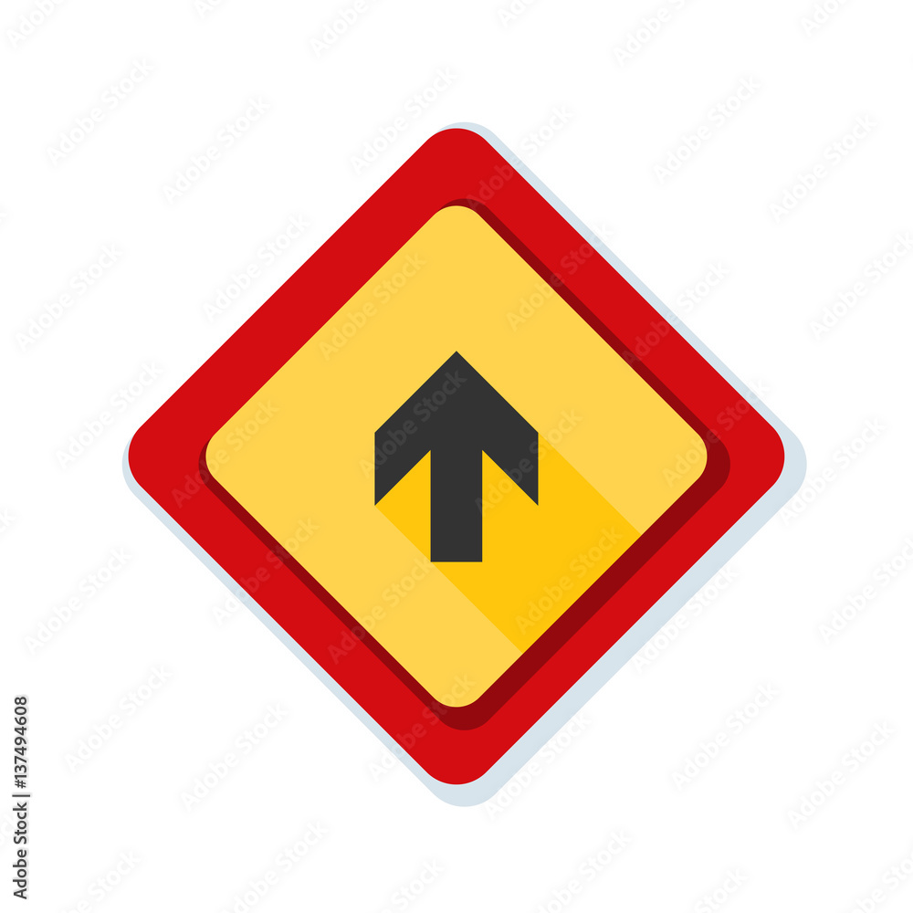 Ahead Up Arrow sign illustration