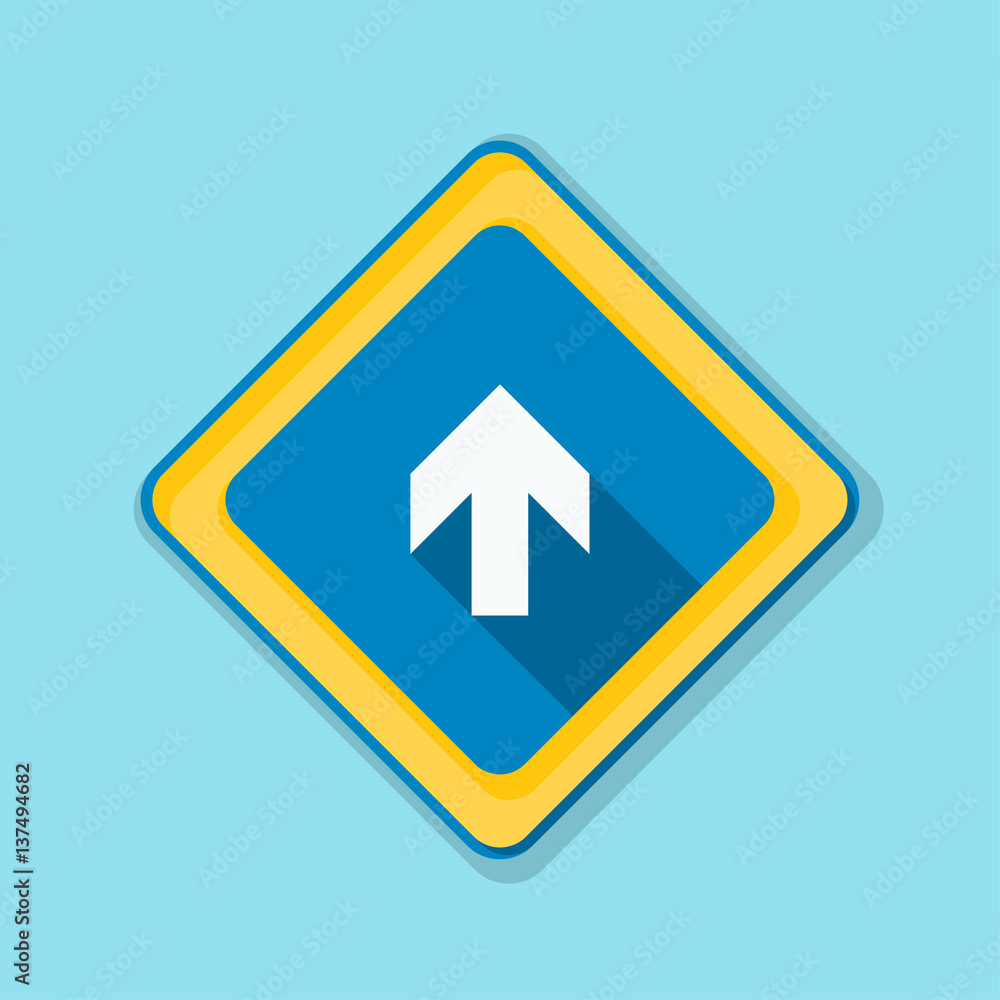 Ahead Up Arrow sign illustration Ahead Up Arrow sign illustration