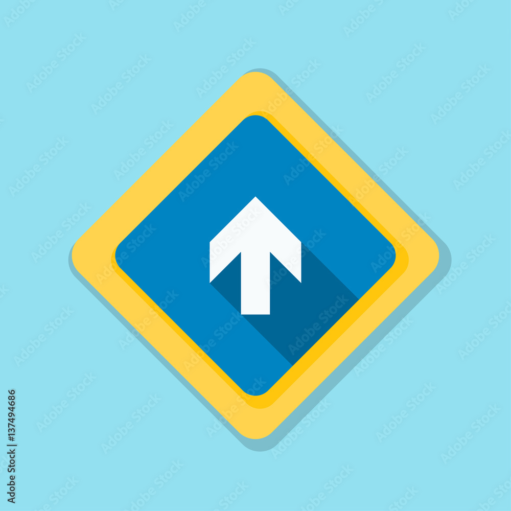 Ahead Up Arrow sign illustration Ahead Up Arrow sign illustration