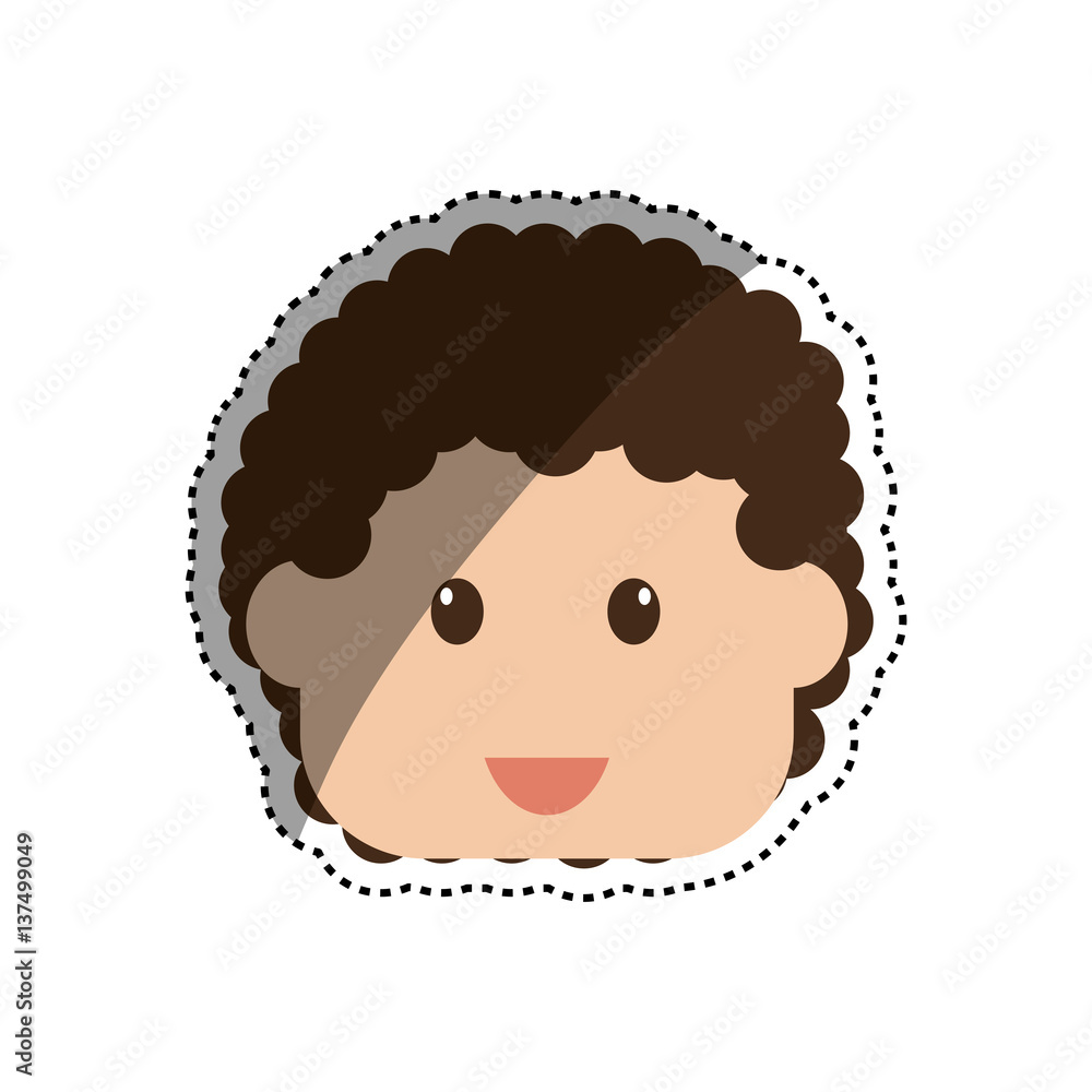 Kid boy face icon vector illustration graphic design Kid boy face icon vector illustration graphic design
