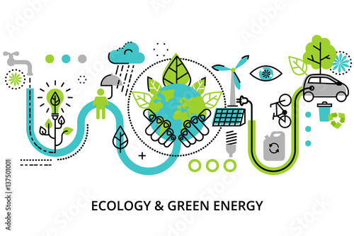 Infographic concept of ecology problem