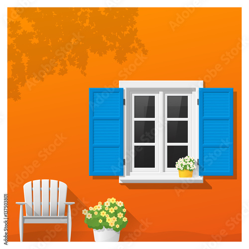 Architectural element Window background , vector ,illustration 