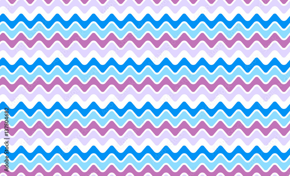 Simple colorful wavy textille pattern