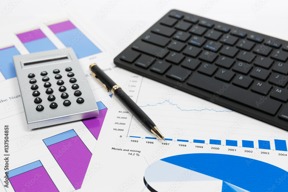 Financial accounting stock market graphs analysis Stock Photo Adobe Stock