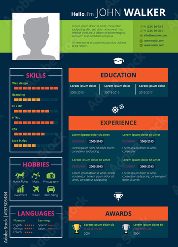 Resume Page Design Illustration