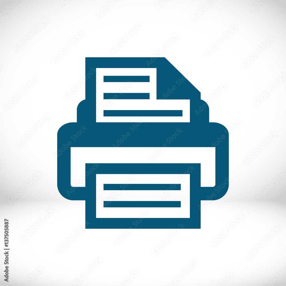 print icon stock vector illustration flat design print icon stock vector illustration flat design