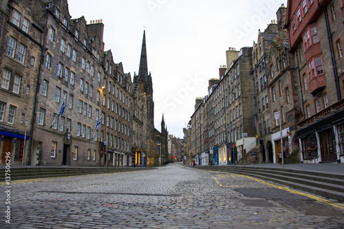View of the historic Royal Mile, Edinburgh, Scotland.