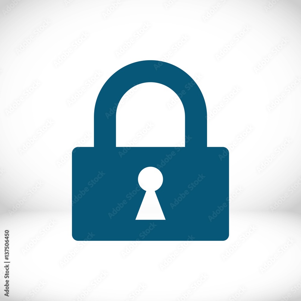 lock icon stock vector illustration flat design lock icon stock vector illustration flat design