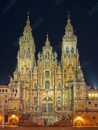 Exterior of the Cathedral of Santiago de Compostela, Spain