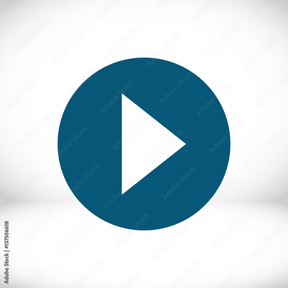 play icon stock vector illustration flat design play icon stock vector illustration flat design