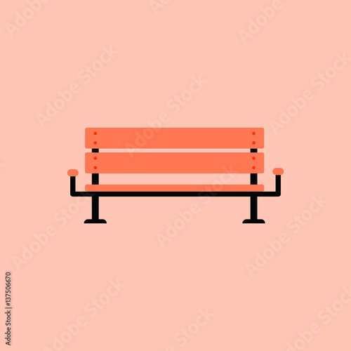 bench icon vector