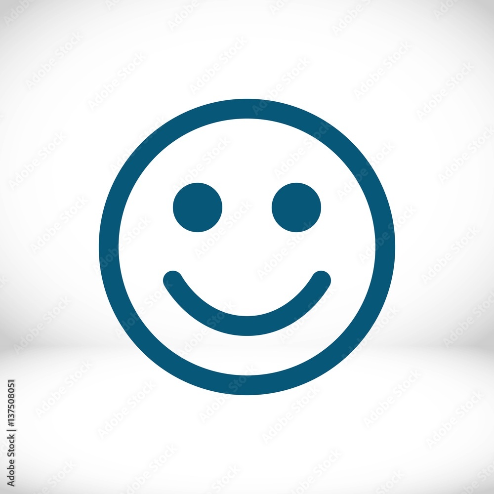 Fototapeta premium Smile icon stock vector illustration flat design