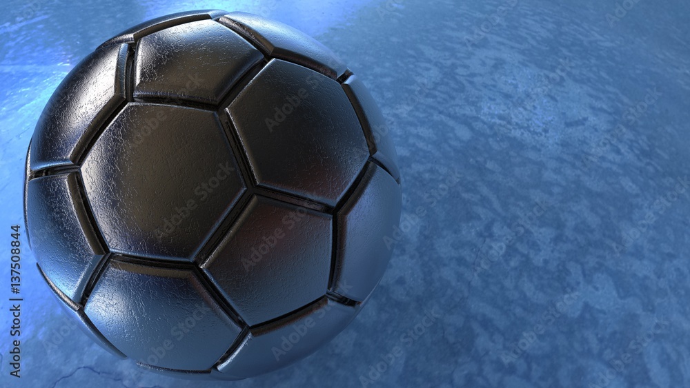 Naklejka premium Soccer ball. 3D illustration. 3D CG. High resolution.