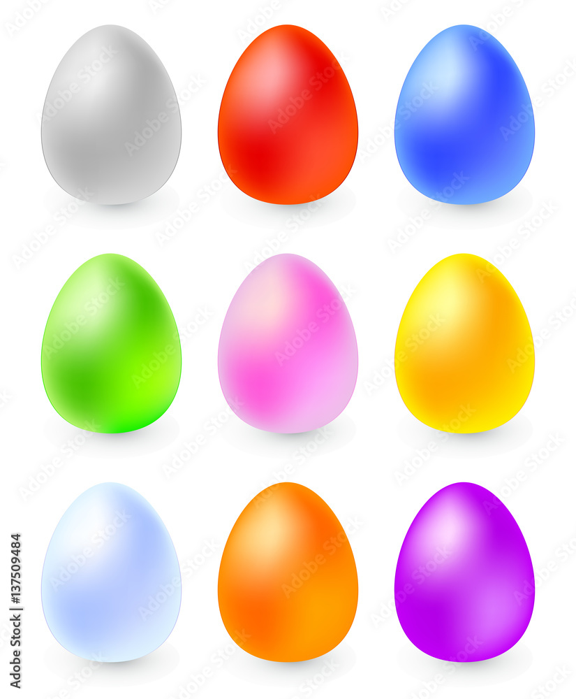 Vector illustration. Easter eggs set. Vector illustration. Easter eggs set.