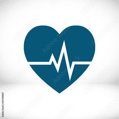 heart beat icon stock vector illustration flat design