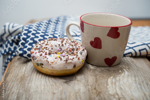 Lovely morning surprise donut and coffee