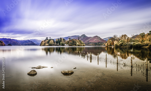 Canvas-taulu Derwent water in the District Lake amazing landscape