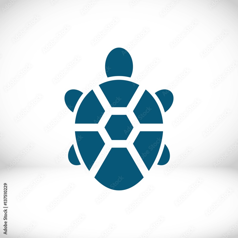 Obraz premium turtle icon stock vector illustration flat design