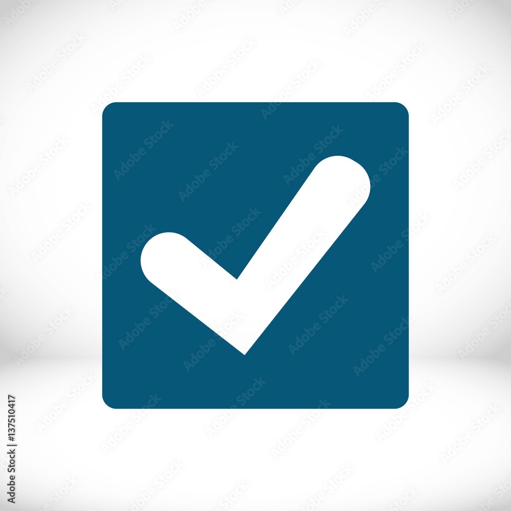 Confirm icons; vector illustration. Flat design style Confirm icons; vector illustration. Flat design style