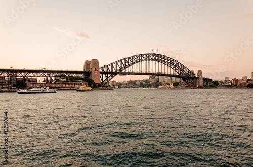 Sydney Harbour Bridge at dusk © jaaske