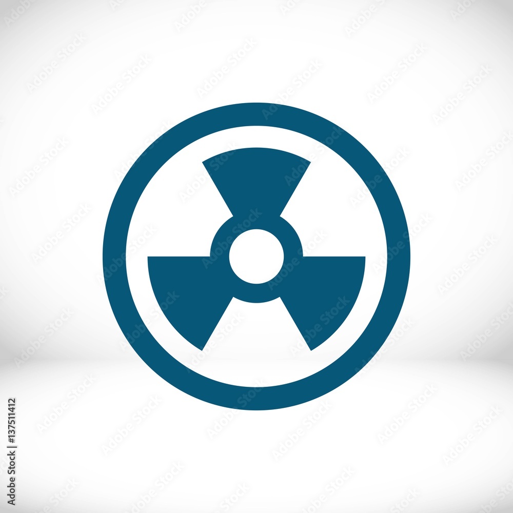 radioactive icon stock vector illustration flat design radioactive icon stock vector illustration flat design