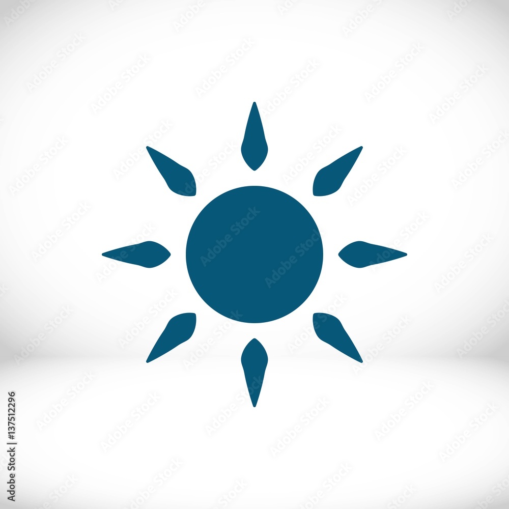 sun icon stock vector illustration flat design