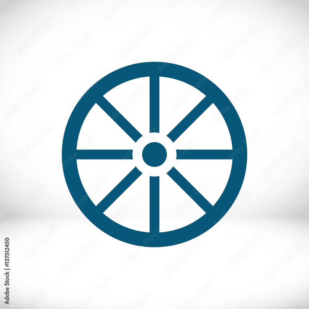 wheel icon stock vector illustration flat design