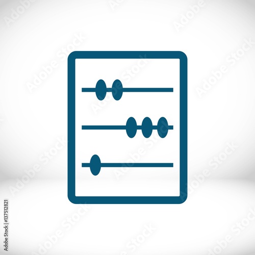 wooden abacus icon stock vector illustration flat design
