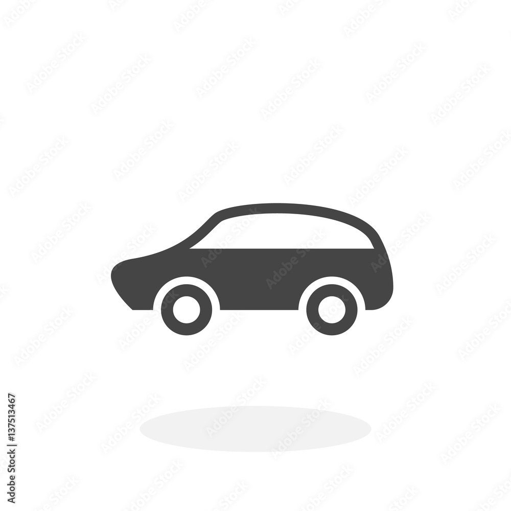 Car Icon. Vector logo on white background