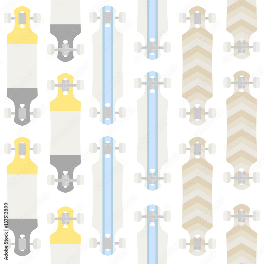 Obraz premium Background with skateboards. Seamless pattern.