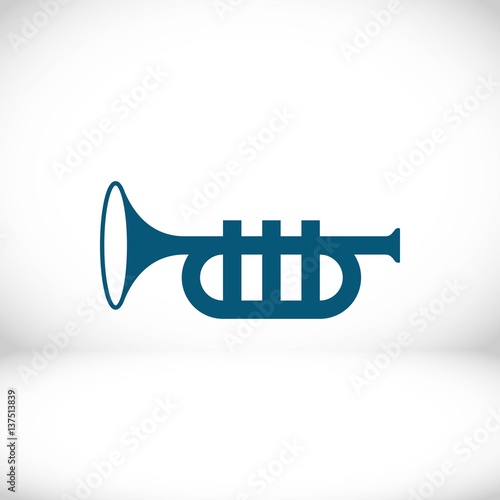 trumpet icon stock vector illustration flat design