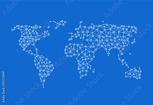 Political World Map vector Illustration.