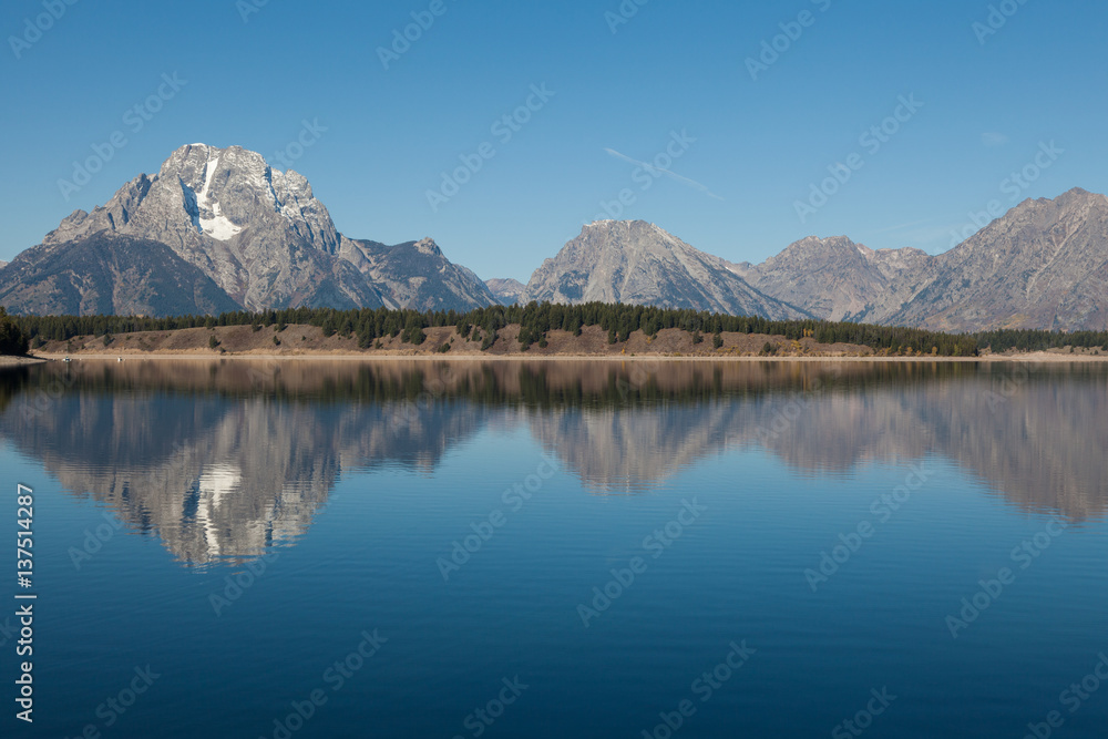 Teton Reflection in Jackson Lake