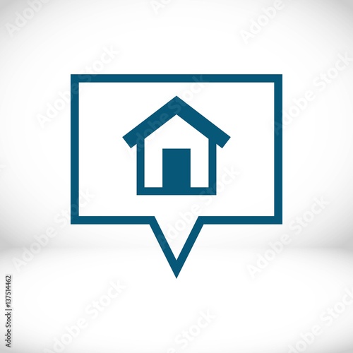 home icon stock vector illustration flat design