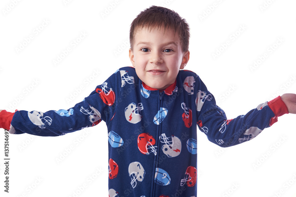 Closeup portrait boy shrugging shoulders Closeup portrait boy shrugging shoulders
