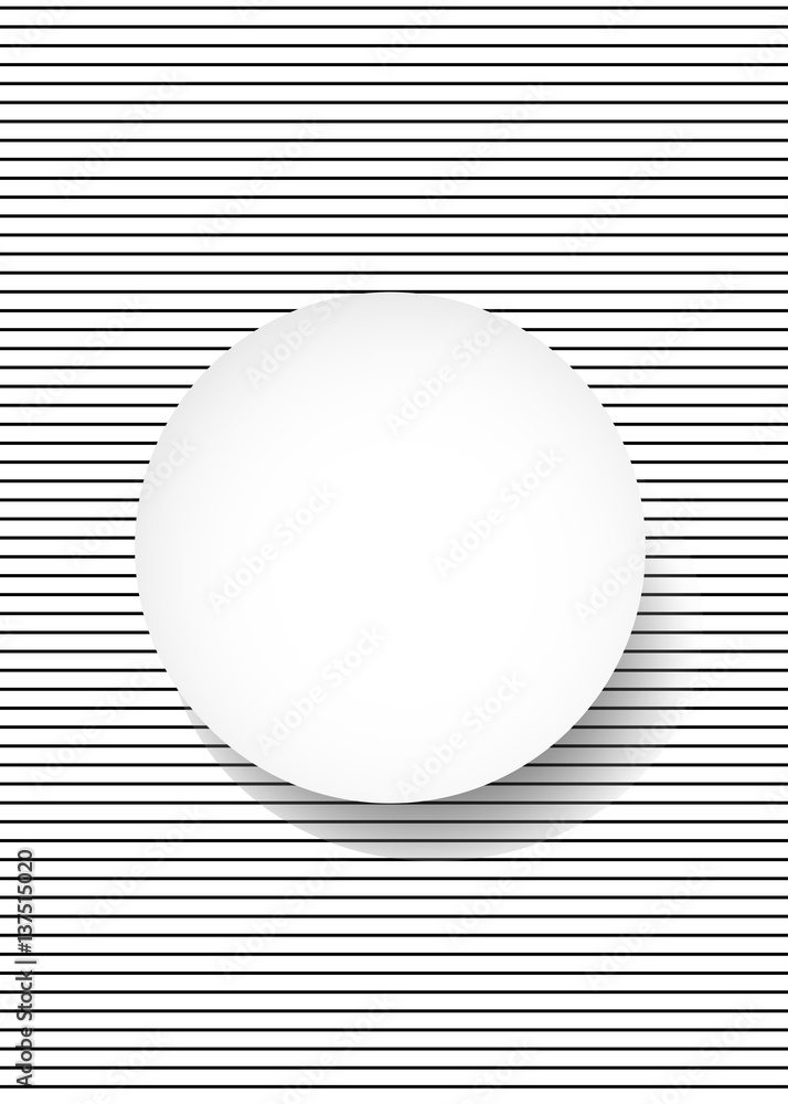 White round abstract banner