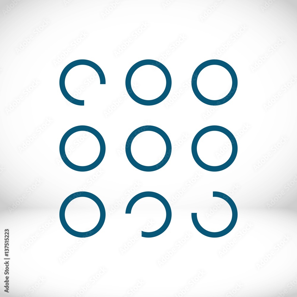 buttons of the program icon stock vector illustration flat design buttons of the program icon stock vector illustration flat design