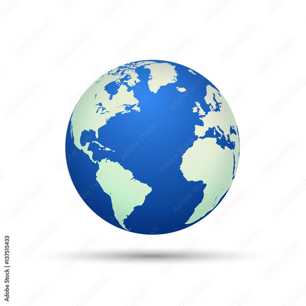 Illustration of the earth isolated on a white background. Illustration of the earth isolated on a white background.