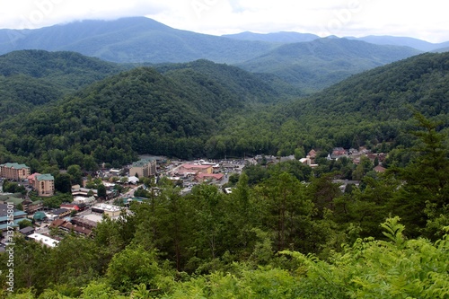 The town of Gatlinburg Tennessee.