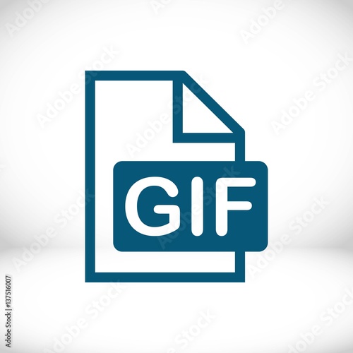 gif icon stock vector illustration flat design