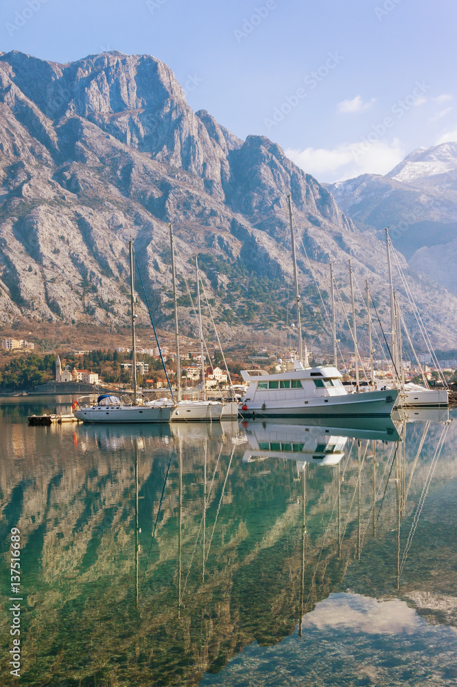 Boats. Bay of Kotor, Montenegro