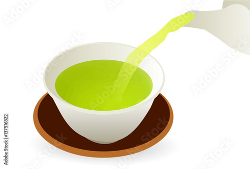 お茶　緑　飲物　アイコン