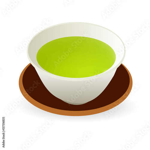 お茶　緑　飲物　アイコン