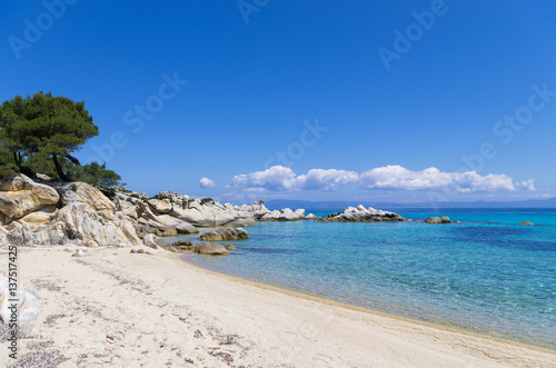 Amazing scenery by the sea in Sithonia, Chalkidiki, Greece  © kokixx