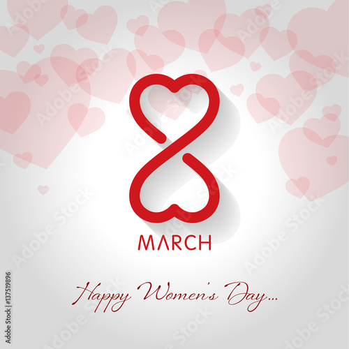 happy womens day greeting card vector illustration