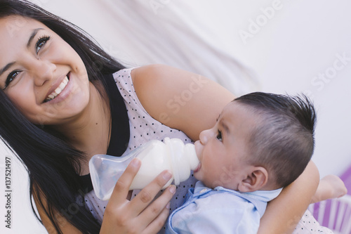 Mexican mother and son