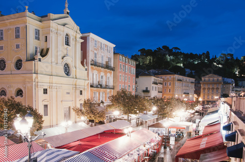 Cours saleya at night, Nice France photo