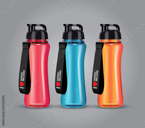 Vector illustration of sport water bottle.